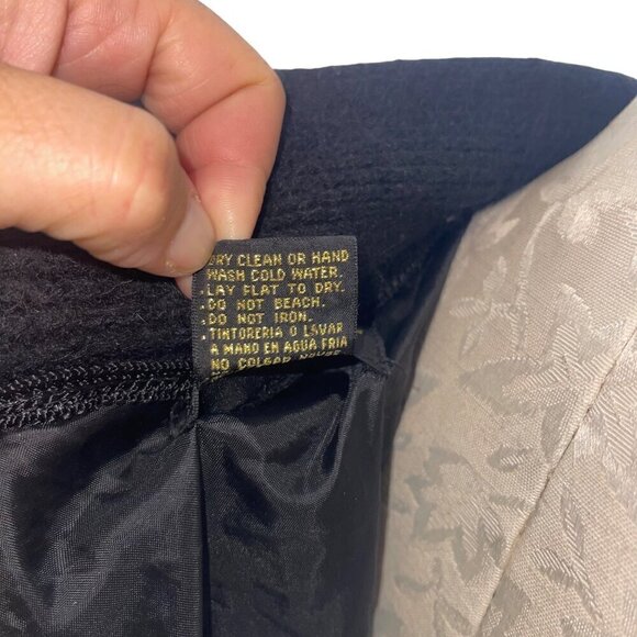 Gizel Vintage Womens Jacket Size L Black Lined Beaded Applique Lace Cardigan - Picture 5 of 10